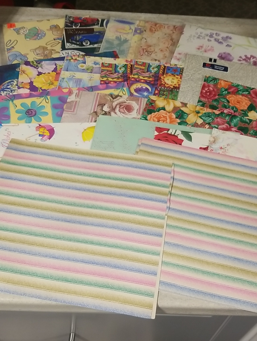 Vintage Lot Of Wrapping paper/Gift Wrap